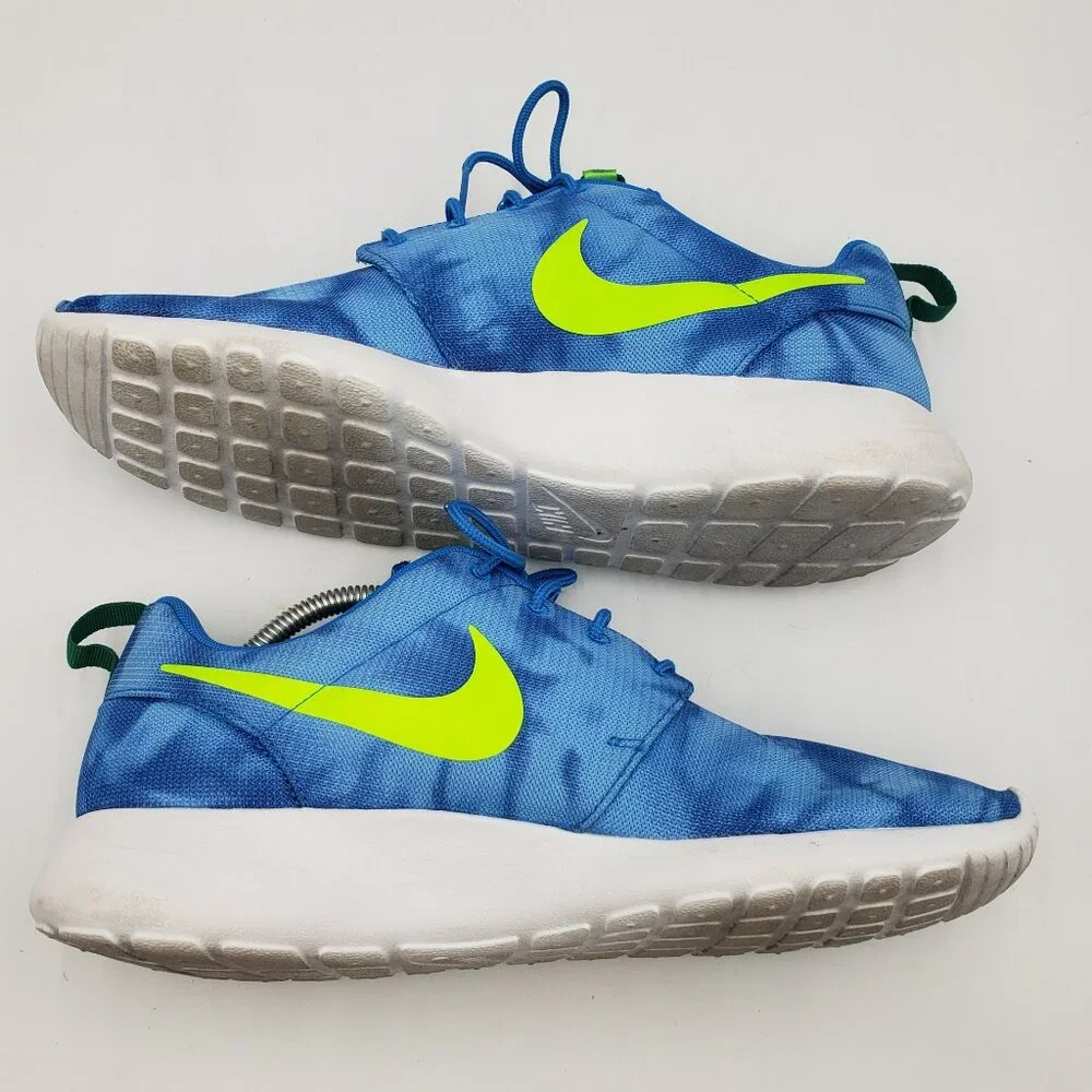 Nike Roshe Run Sneakers 11 Mens Lace Up Running Electric‎ Blue